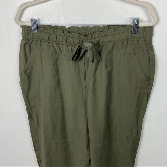 NWT Rickis Tie Waist Tapered Pant Green Size Large New With Tags Utility Trouser - Picture 5 of 16